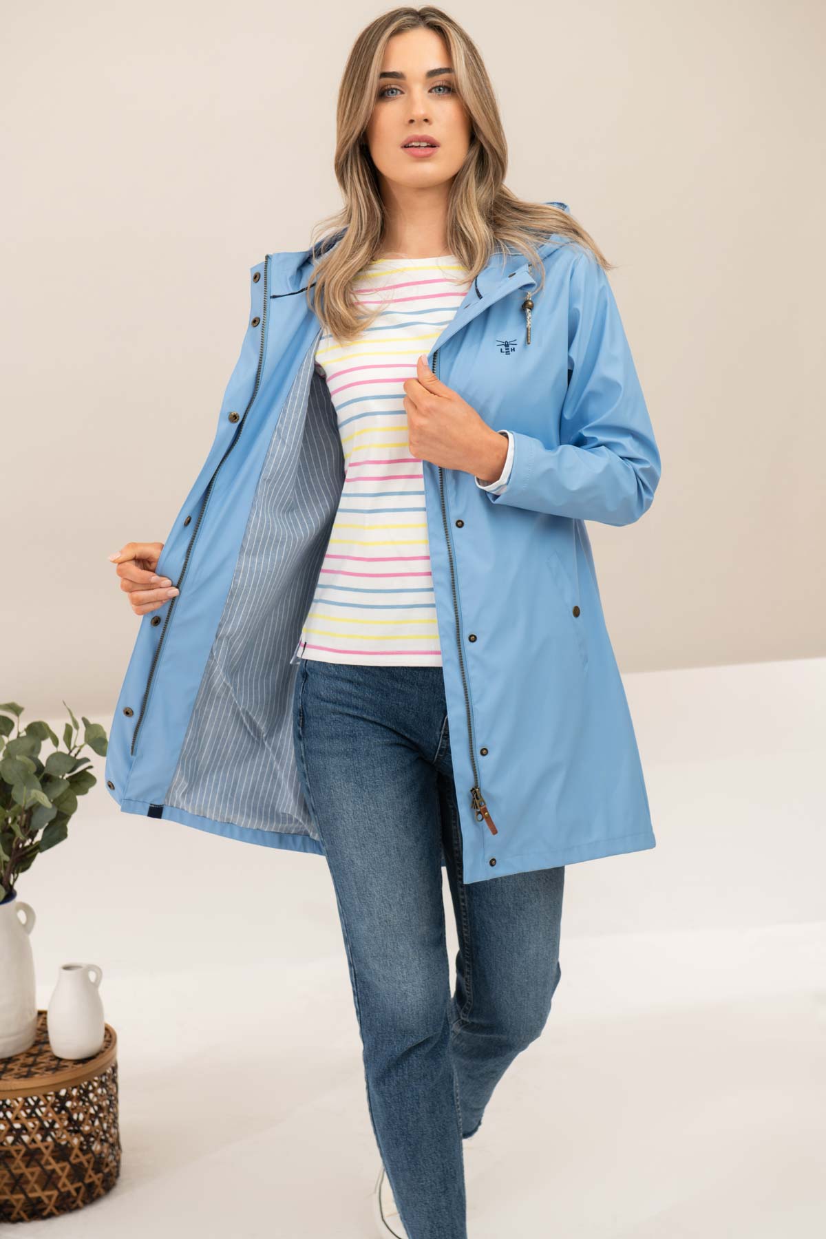 LIGHTHOUSE LONG BOWLINE JACKET - BLUEBELL