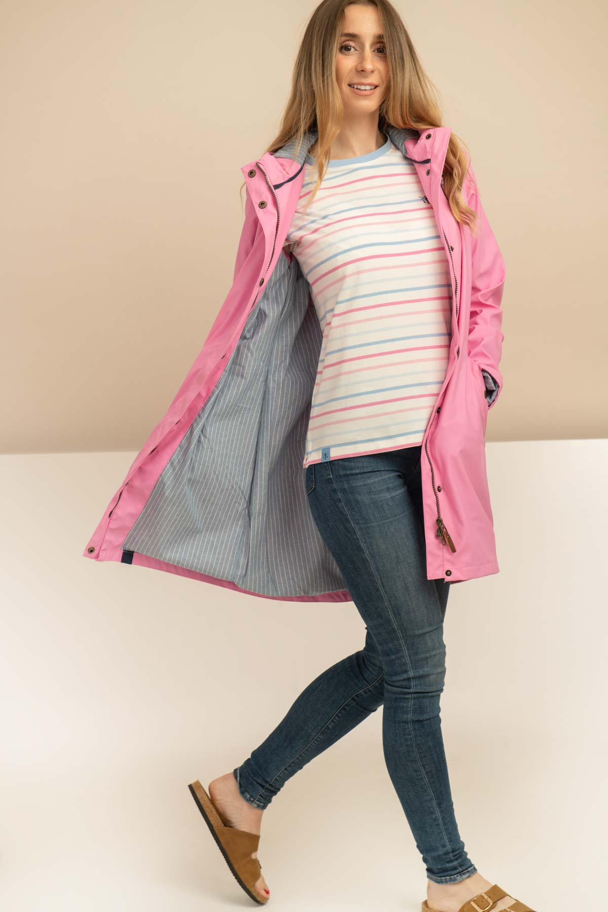 LIGHTHOUSE LONG BOWLINE JACKET - SOFT PINK