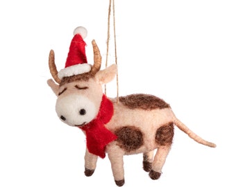 SASS&BELLE FESTIVE COW FELT DECORATION