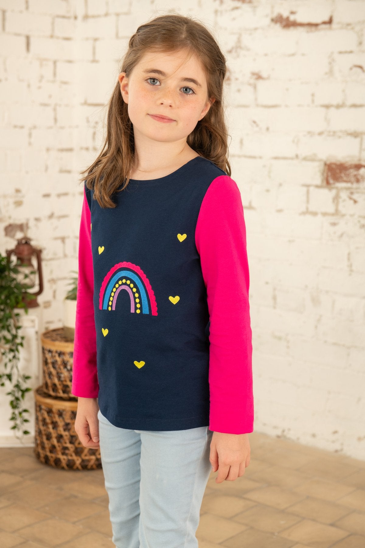 LONG SLEEVE - RAINBOW APPLIQUE