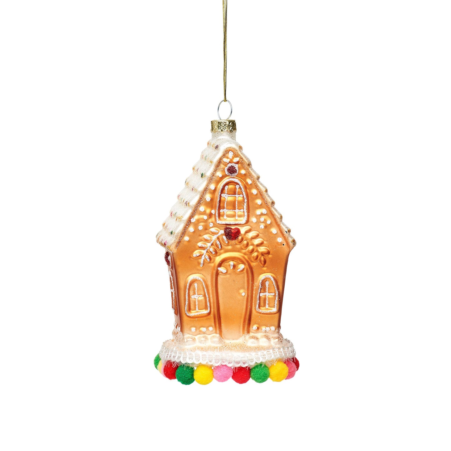 FAIRYTALE GINGERBREAD HOUSE SHAPED BAUBLE