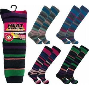 LADIES HEAT MACHINE SOCK THERMAL - ONE PAIR