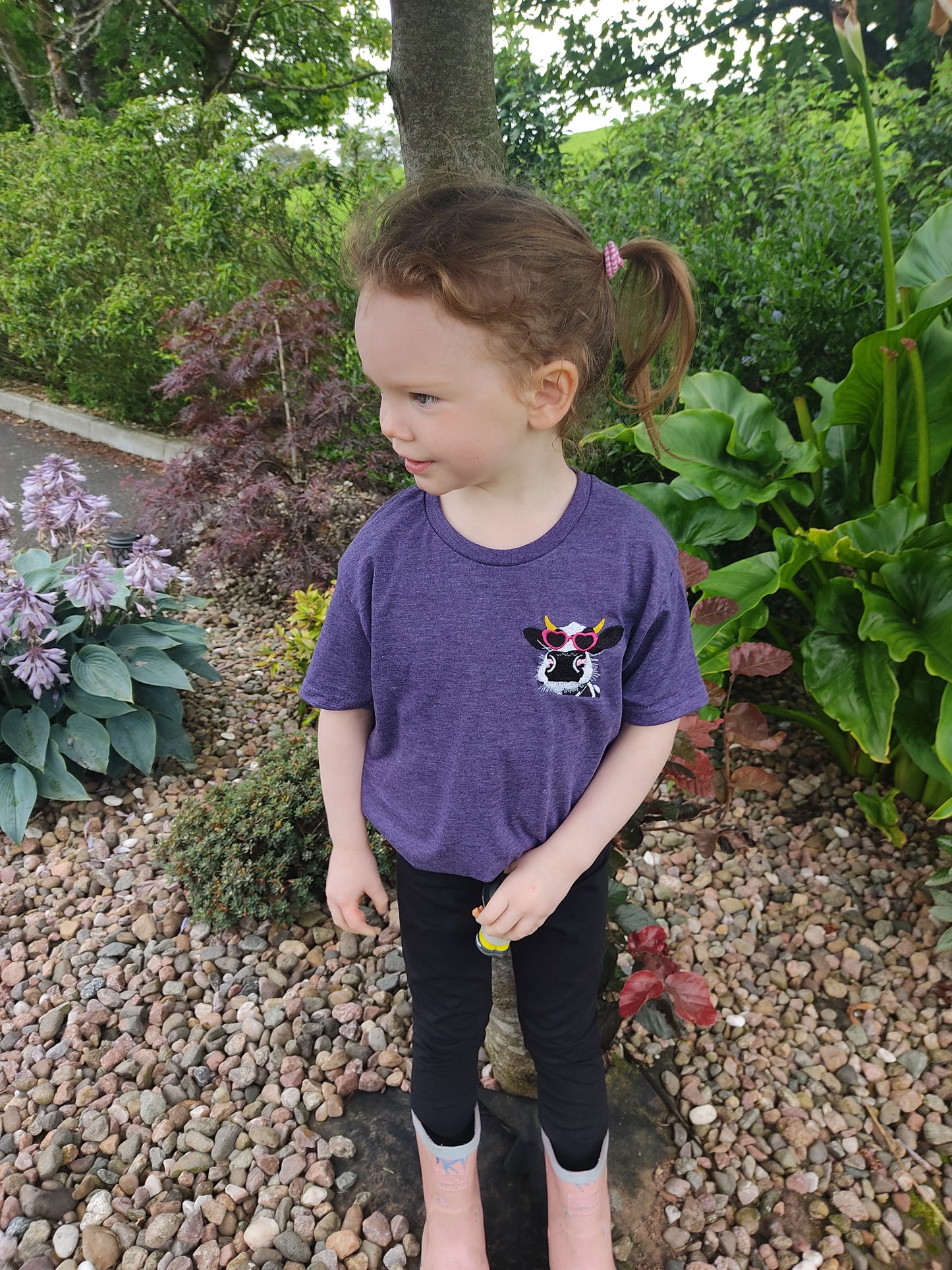 Kids purple cow T Shirt