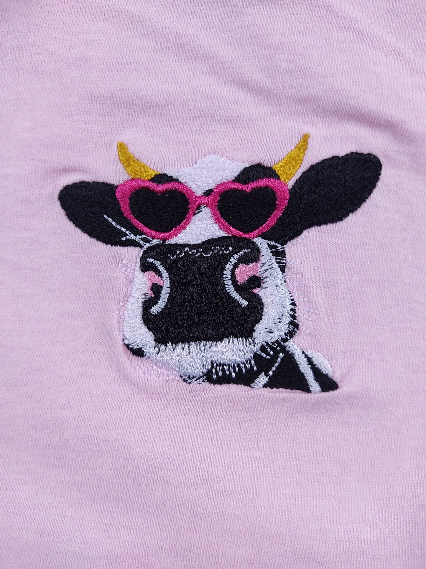 Kids Pink Cow T Shirt