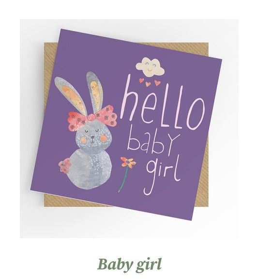 "Hello Baby Girl" Gift Card