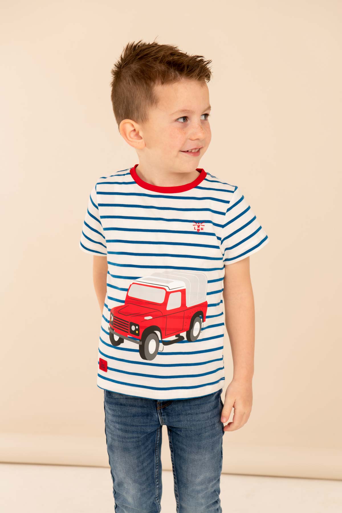 MASON TEE- RED TRUCK PRINT