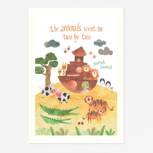 "THE ANIMALS WENT IN TWO BY TWO" PRINT