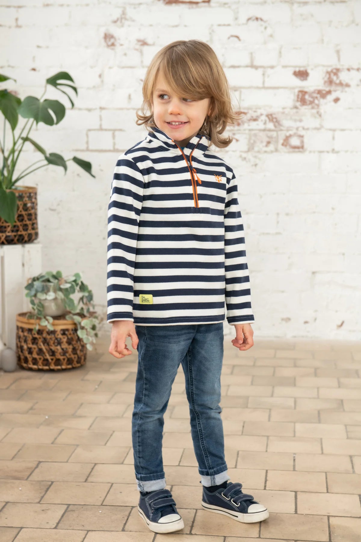 RILEY SWEATSHIRT - NAVY STRIPE