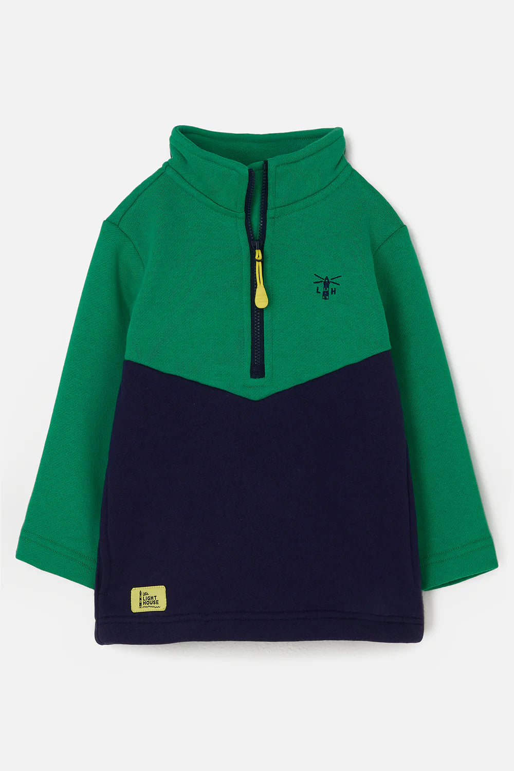 RILEY SWEATSHIRT - PEAGREEN & NAVY