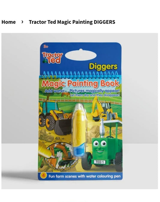 Tractor Ted Magic Painting Book - Diggers