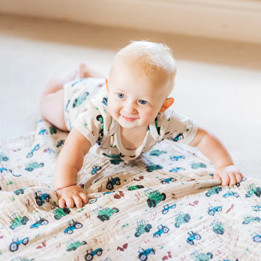 TRACTOR TED - CUDDLE COTTON BLANKET