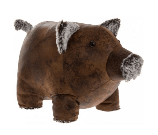 PIG - FAUX LEATHER DOORSTOP