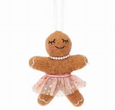 GINGERBREAD HANGING FELT DECORATION